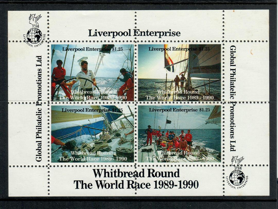 NEW ZEALAND 1989 Whitbread Round the World Race. Miniature sheet. - 21029 - Cinderellas image 0