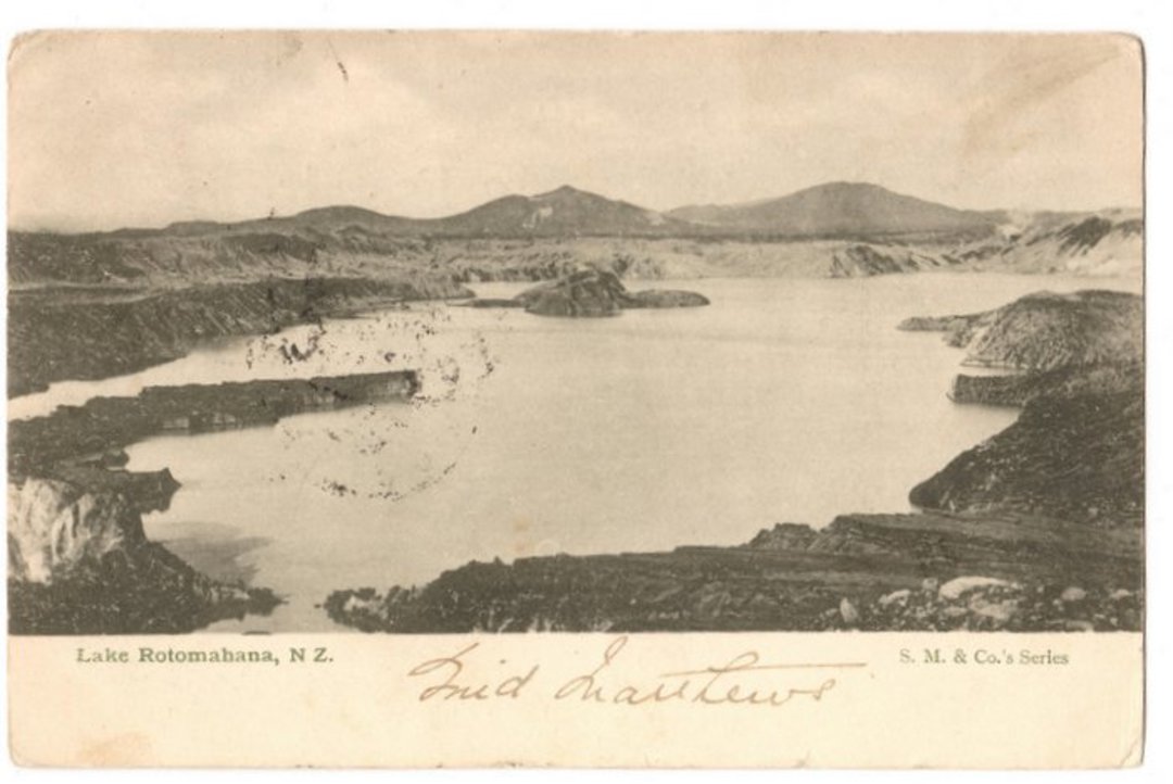 Early Undivided Postcard of Lake Rotomahana. - 246055 - Postcard image 0