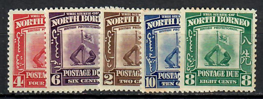ORTH BORNEO 1939 Postage Due. Set of 5. Very hard to obtain. Light tone spots. - 70871 - LHM image 0