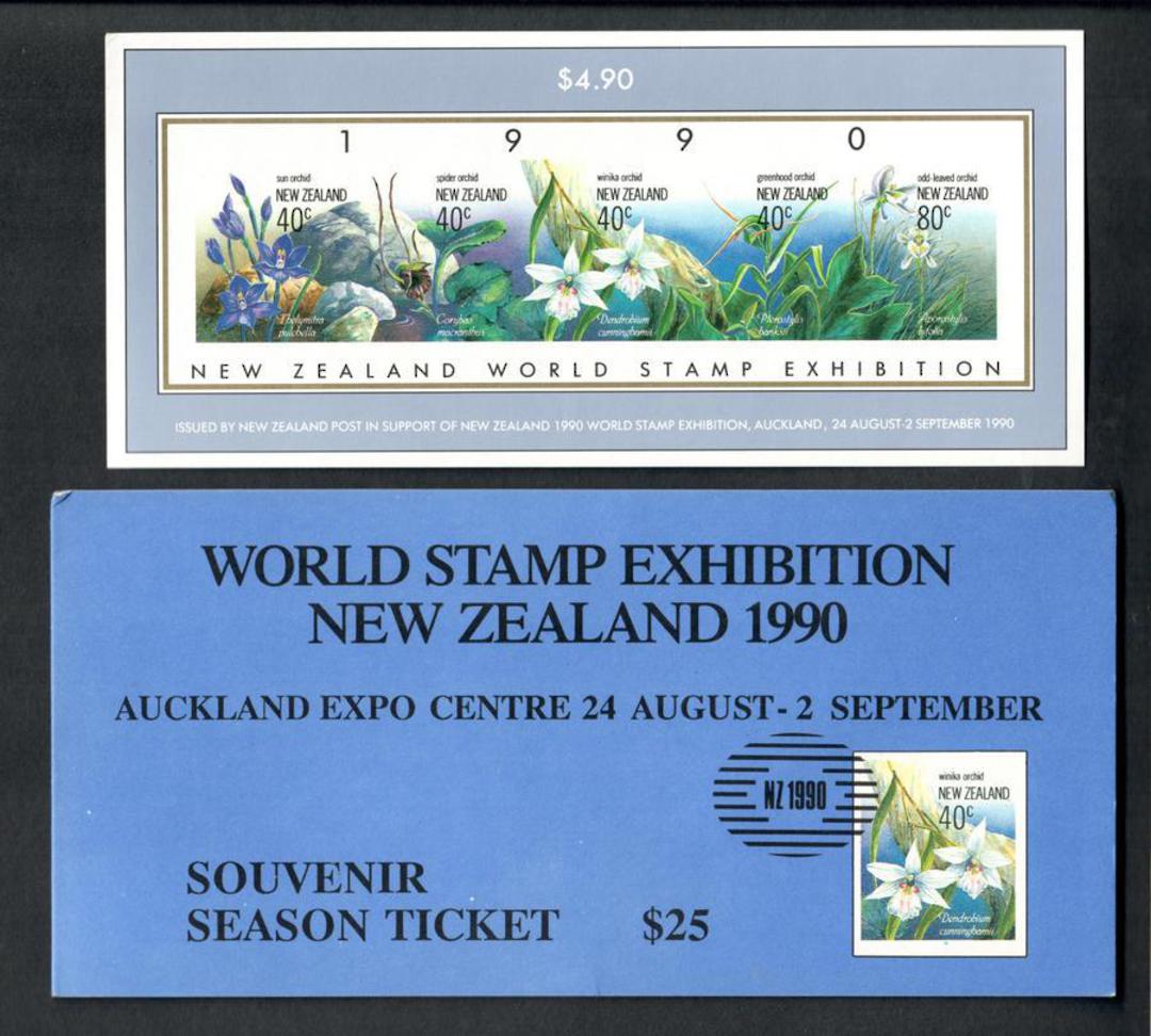 NEW ZEALAND 1990 Orchids. Imperforate miniature sheet. - 56406 - UHM image 0
