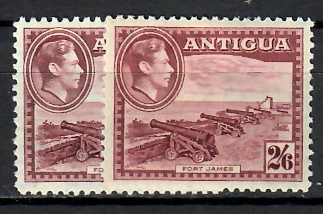 ANTIGUA 1938 Geo 6th Definitive 2/6d Brown-Purple and 2/6d Maroon. - 70962 - Mint image 0