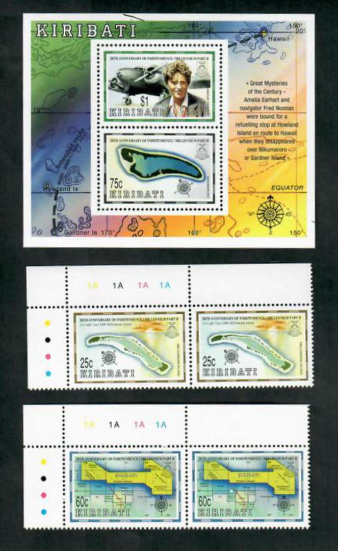 KIRIBATI 1999 20th Anniversary of of Independence. Set of 4 and miniature sheet. - 51170 - UHM image 0