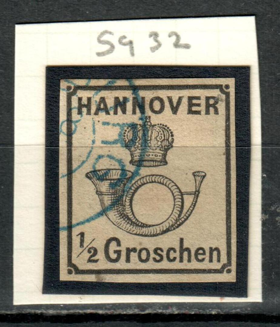 HANOVER 1860def ½gr Black. From the collection of H Pies-Lintz. - 77465 - FU image 0