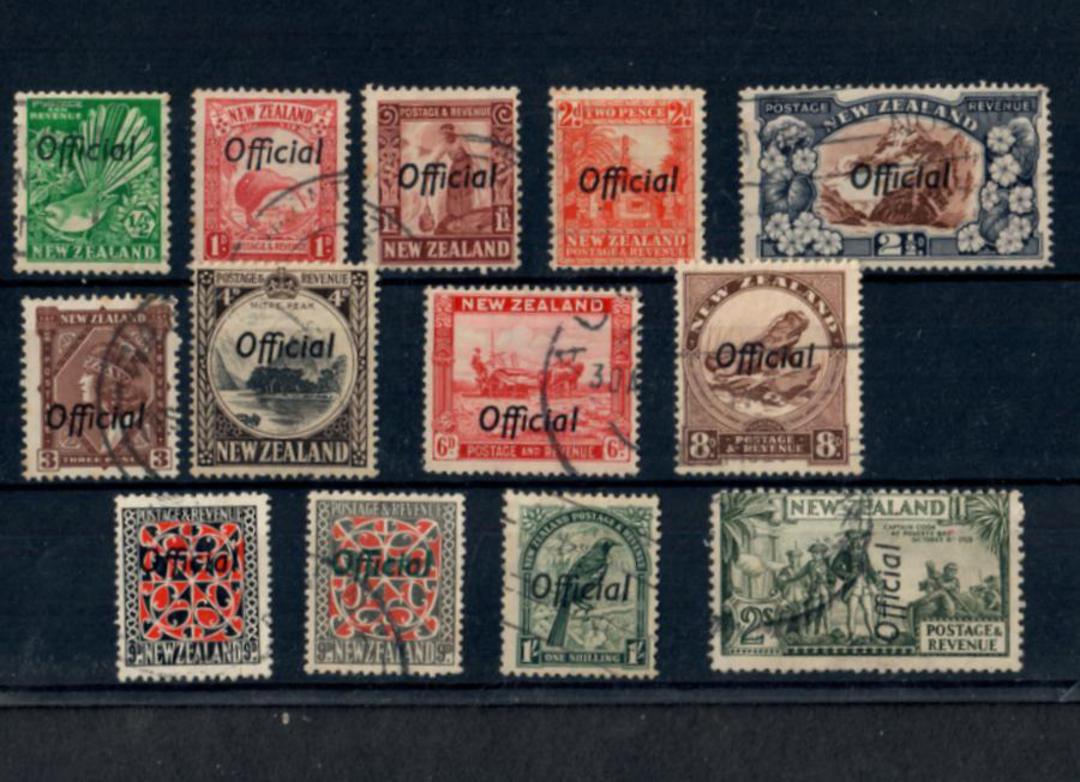 NEW ZEALAND 1935 Pictorial Officials. Set of 13. Good used set. - 24038 - Used image 0