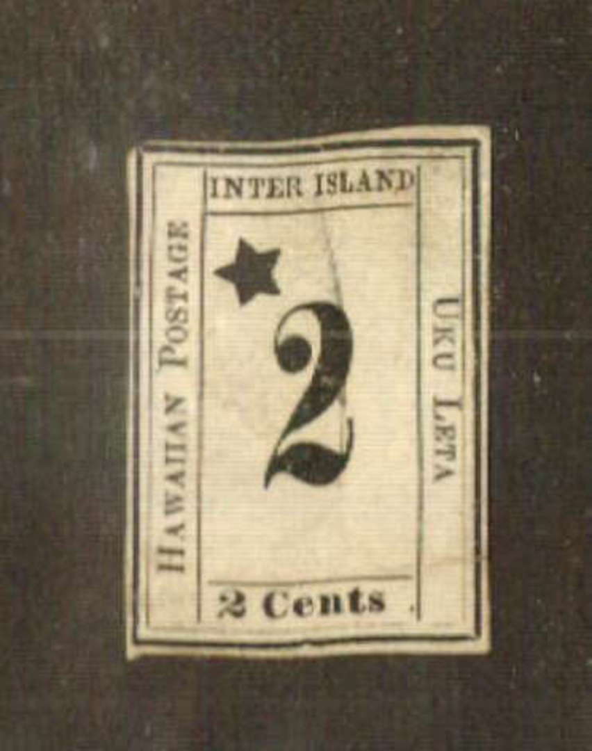 HAWAII 1860 2c Black on greyish paper. Forgery. - 73622 - Mint image 0