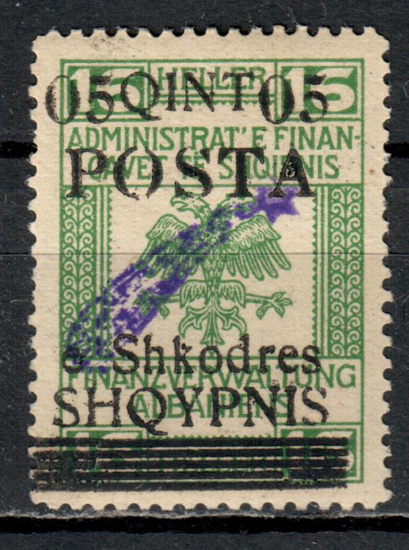 ALBANIA 1919 Overprint Comet with straight tail 5q on 15h Green. - 78814 - Mint image 0