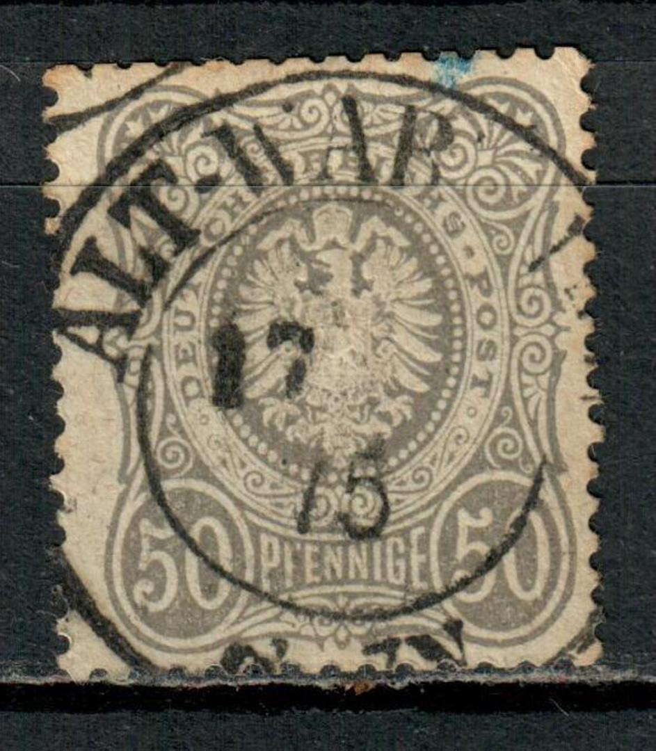 GERMANY 1875 50pf Grey-Black. Dated Postmark 1875 as proof it is not thr cheaper variety. Interesting Postmark. ALT-WAR. - 75438 image 0