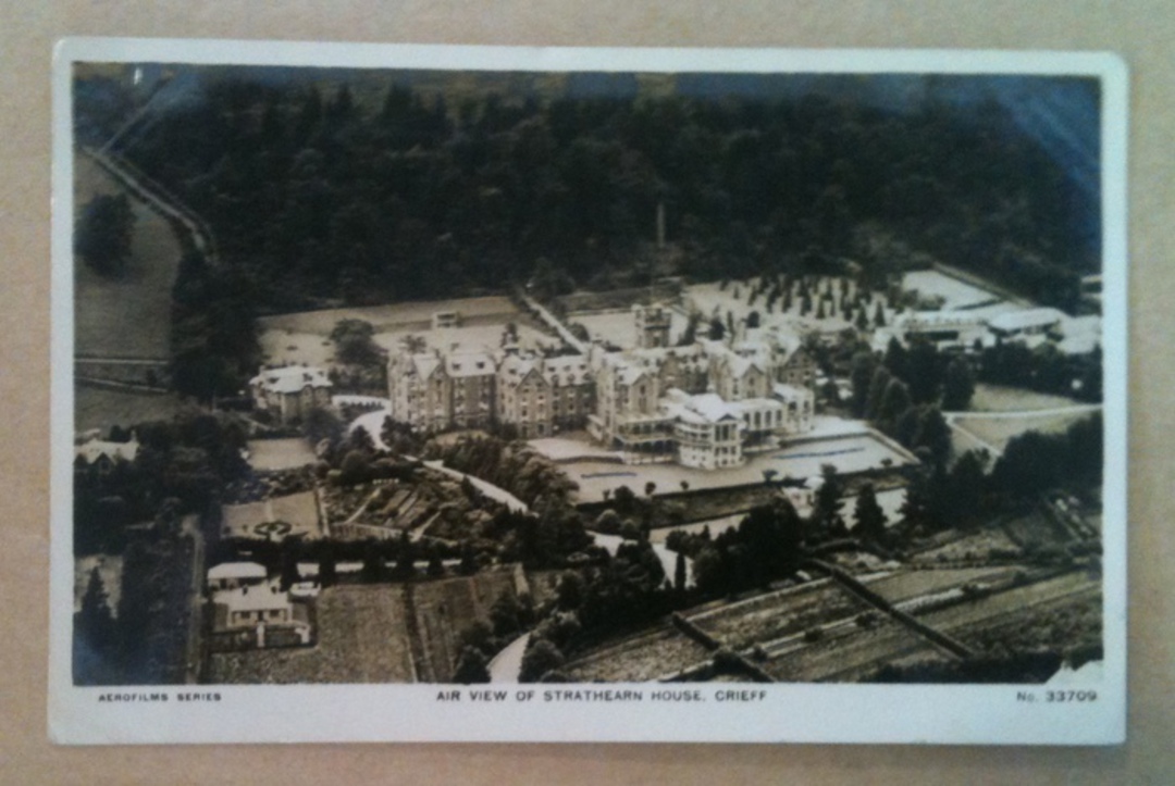 Real Photograph of Strathhearn House Crieff. Advertising card. - 242572 - Postcard image 0