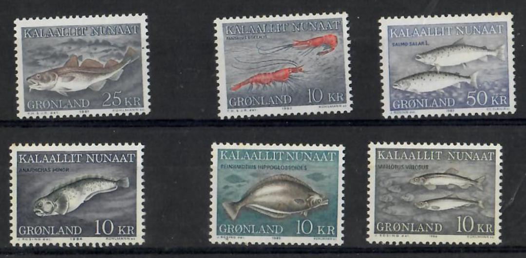 GREENLAND 1981 Fish. Set of 6. SG 130 134 138 151 157 168. - 28221 - UHM image 0