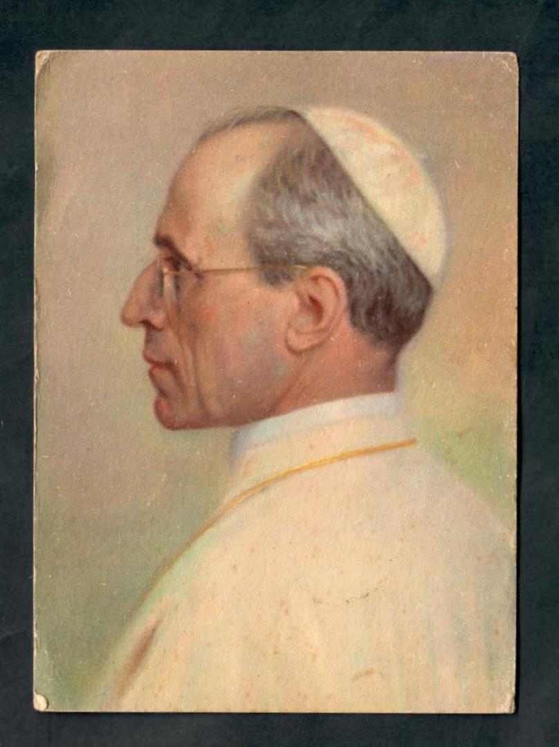 VATICAN CITY Coloured postcard of The Pope with 10 stamps on the reverse. - 444678 - Postcard image 0