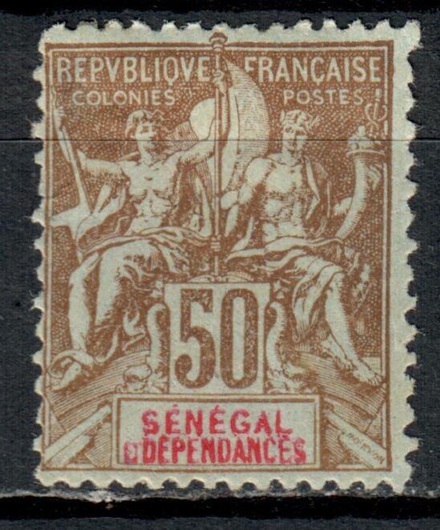 SENEGAL 1900 Definitive 50c Brown on Azure. - 76540 - Mint image 0
