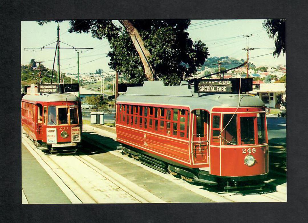 NEW ZEALAND Modern Coloured Postcard of Auckland Trams 248 and 253 at MOTAT. - 444154 - Postcard image 0