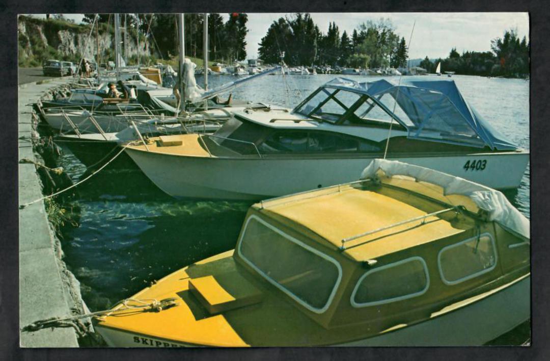 Large-sized modern coloured postcard of boats at Lake Taupo. - 524887 - Postcard image 0
