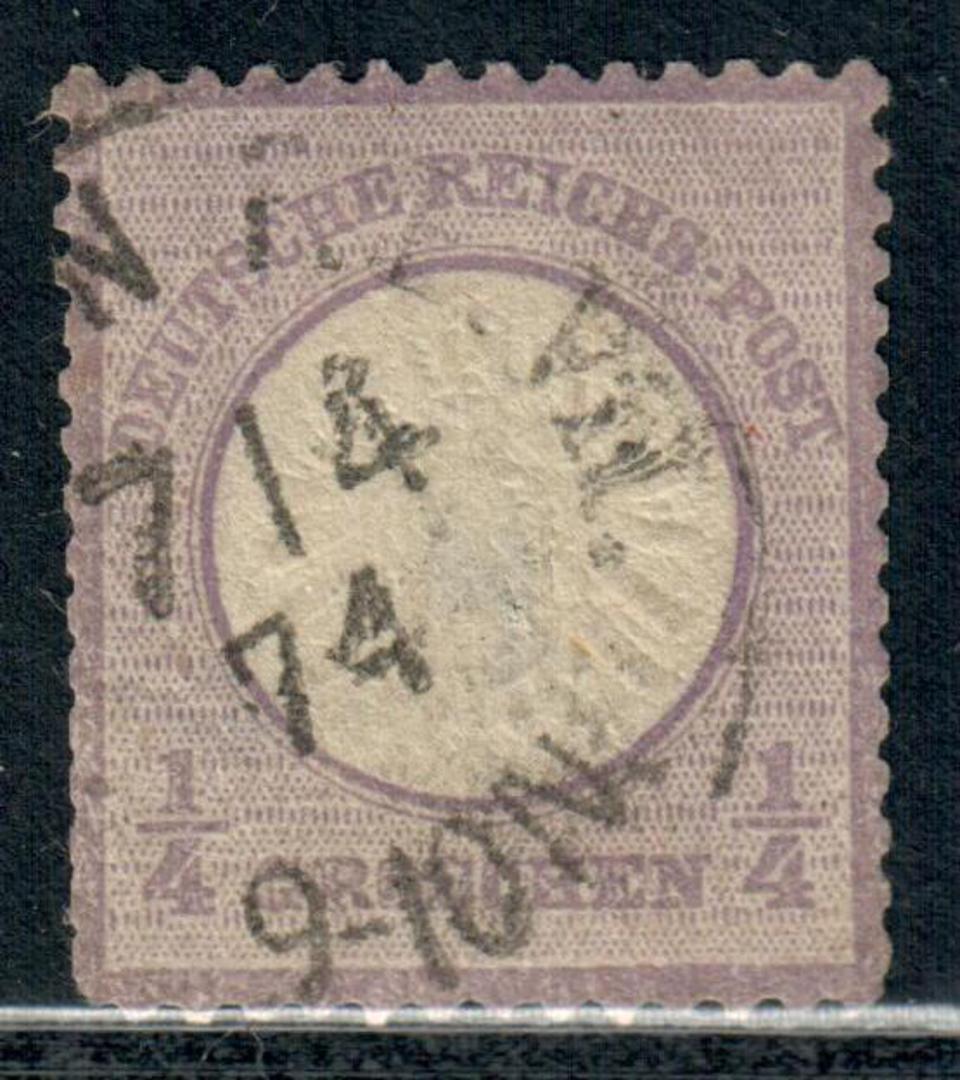GERMANY 1872 Definitive Thaler Currency Large Shield ¼g Purple. - 71897 - FU image 0