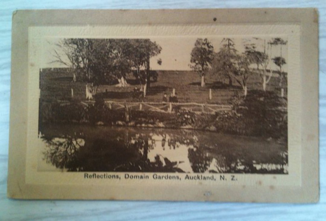 Sepia Postcard of Domain Gardens Auckland. - 45198 - Postcard image 0