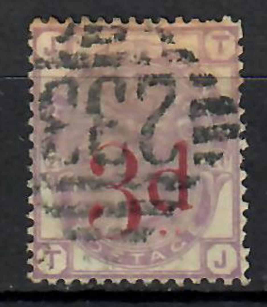 GREAT BRITAIN 1880 3d on 3d Lilac. Plate 21. Postmark 223
in bars covers it all. Letters JTTJ. - 70626 - Used image 0