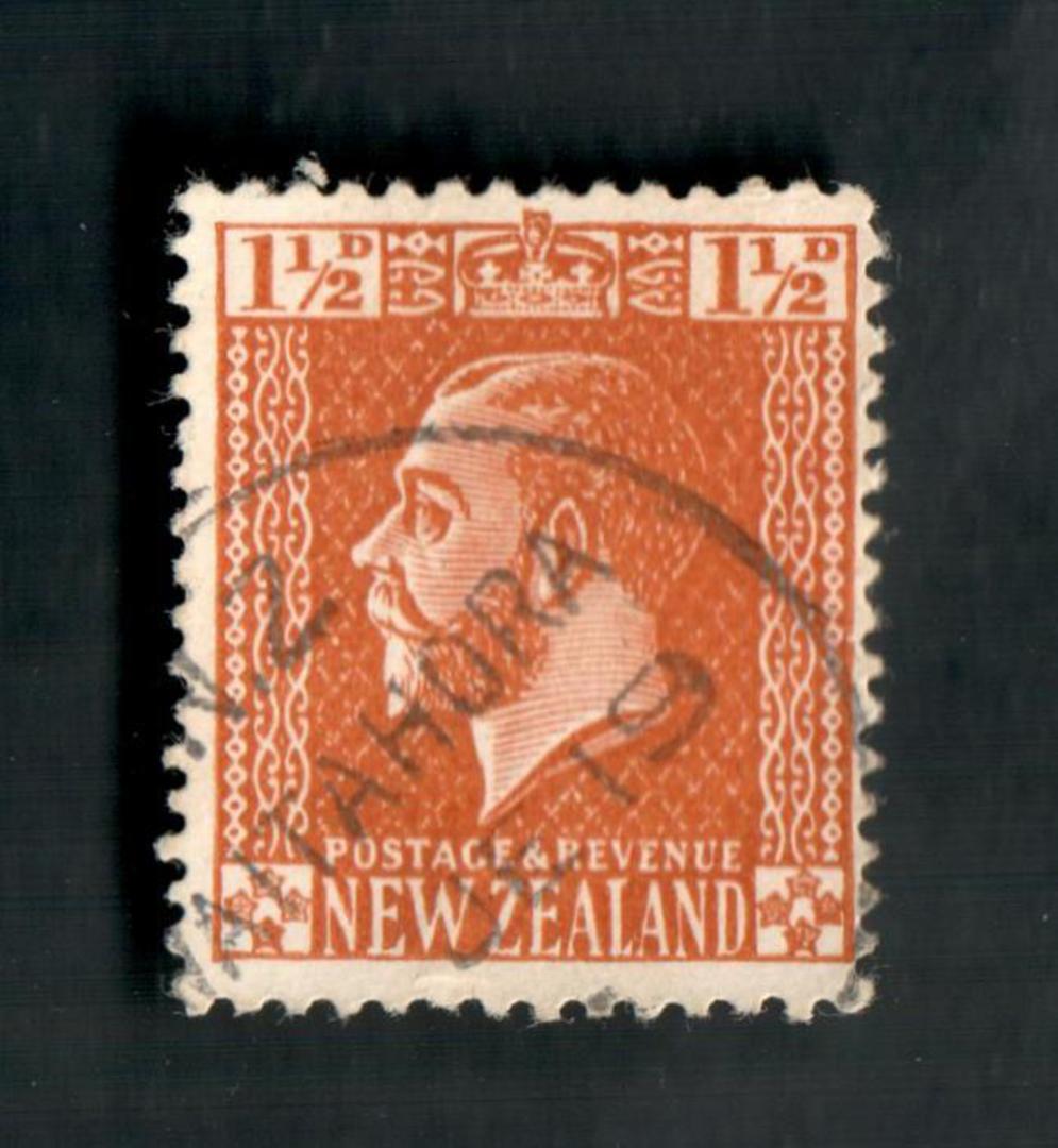 NEW ZEALAND Postmark Palmerston North WAITAHORA. A Class cancel on Geo 5th 1½d. Full name strike. - 79330 - Postmark image 0
