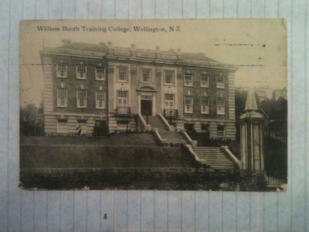 Postcard of William Booth Training College Wellington. Minor faults. - 47658 - PcardFault image 0