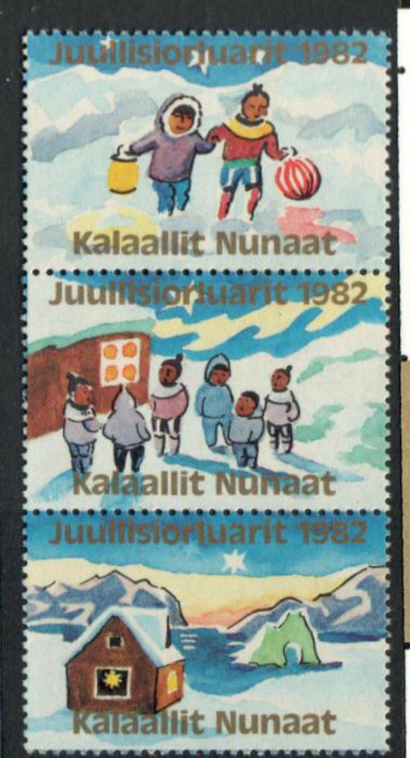 GREENLAND 1982 Kalaallit Nunaat. Strip of 3. - 52558 - UHM image 0