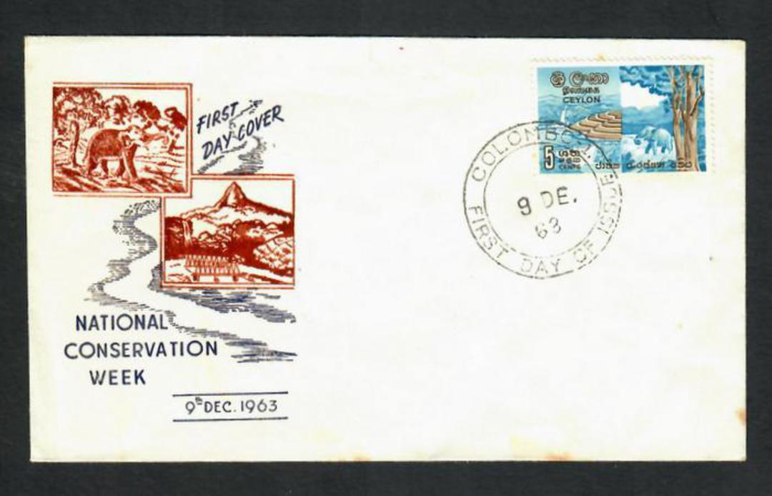 CEYLON 1963 National Conservation Week on first day cover. - 31933 - FDC image 0