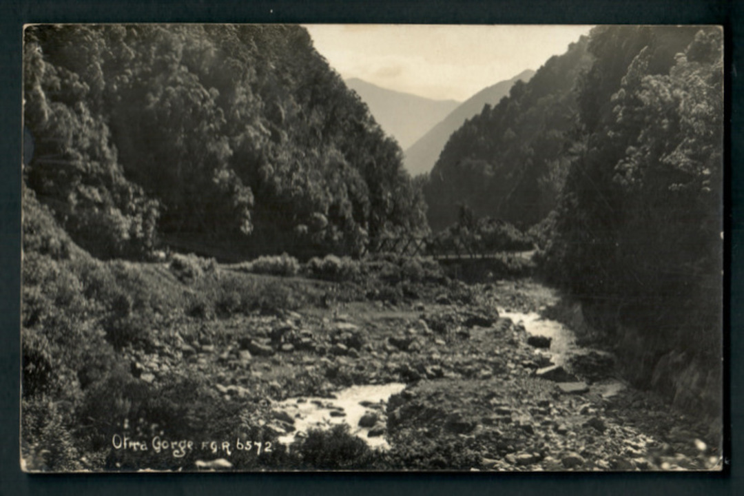 Real Photograph by Radcliffe of Otira Gorge. - 48833 - Postcard image 0