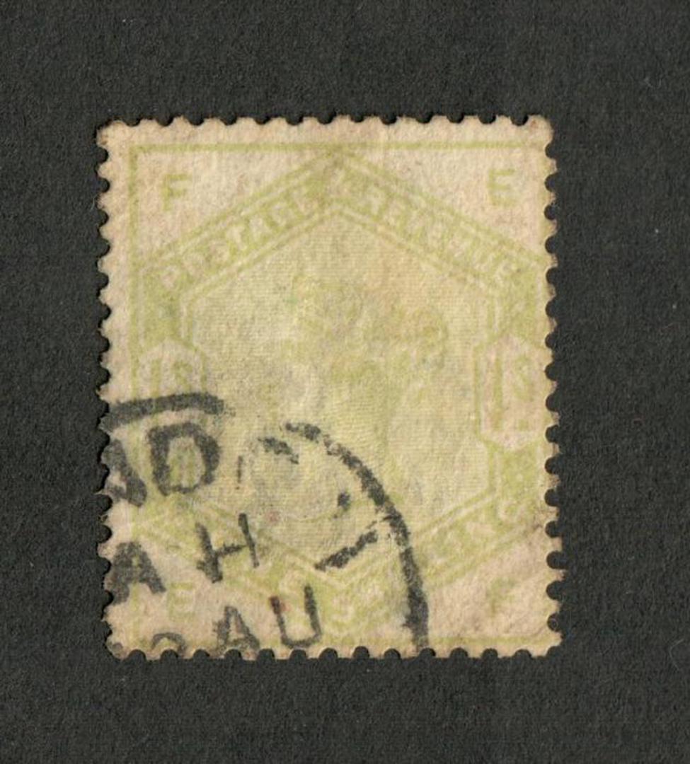 GREAT BRITAIN 1883 Victoria 1st Definitive 1/- Dull Green. A second rate copy. Grubby. An expert may be able to clean it up. - 7 image 0