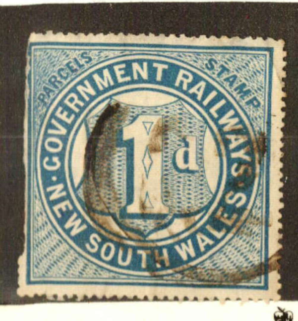 NEW SOUTH WALES 1916 Government Railways Parcel Post 1d Blue. - 73631 - Used image 0