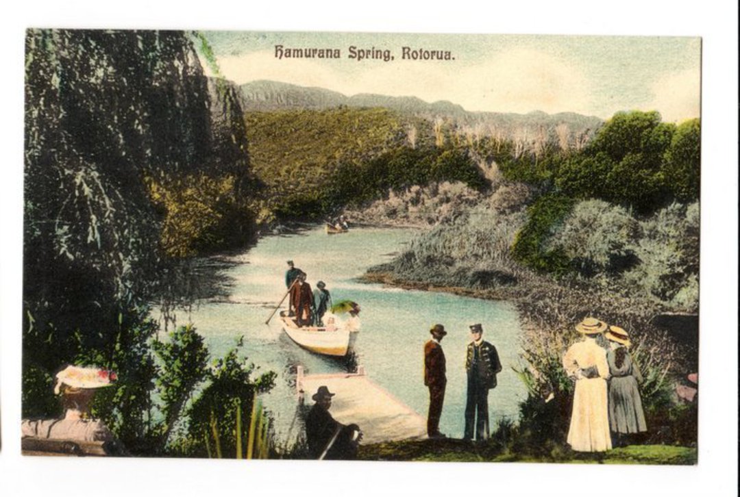 Coloured postcard of Hamurana Springs Rotorua. - 45943 - Postcard image 0