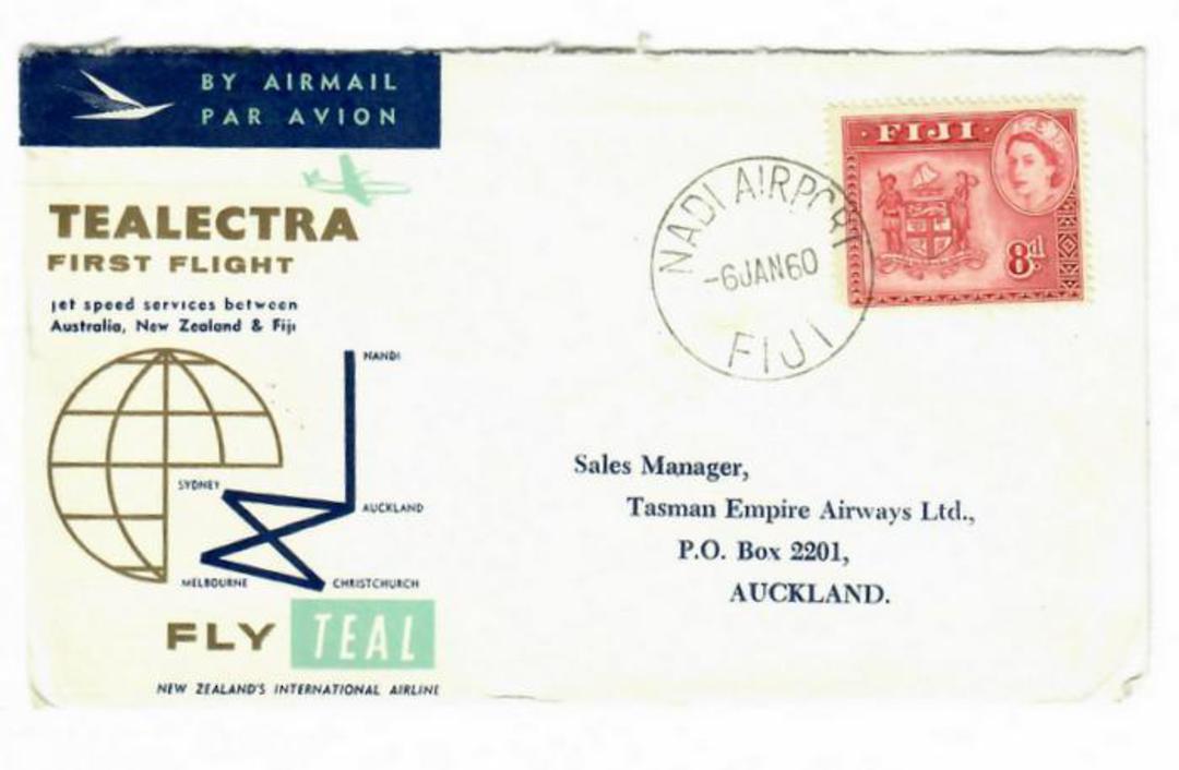 FIJI 1960 Tealectra First Flight Nadi  to  Auckland. - 31046 - PostalHist image 0