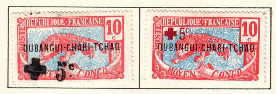 UBANGI-SHARI-CHAD 1916 Surcharges. Set of 2. - 56077 - Mint image 0