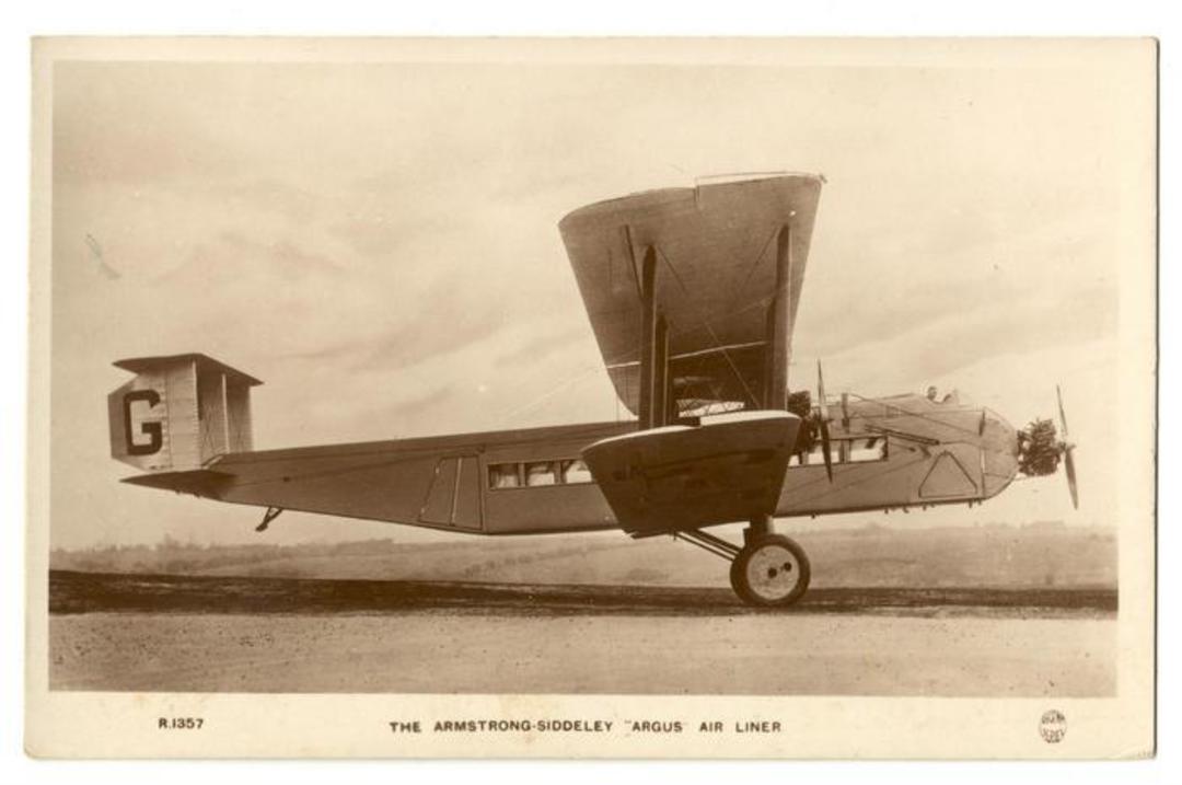 Real Photograph of the Armstrong-Siddeley Argus Air Liner. - 40885 - Postcard image 0