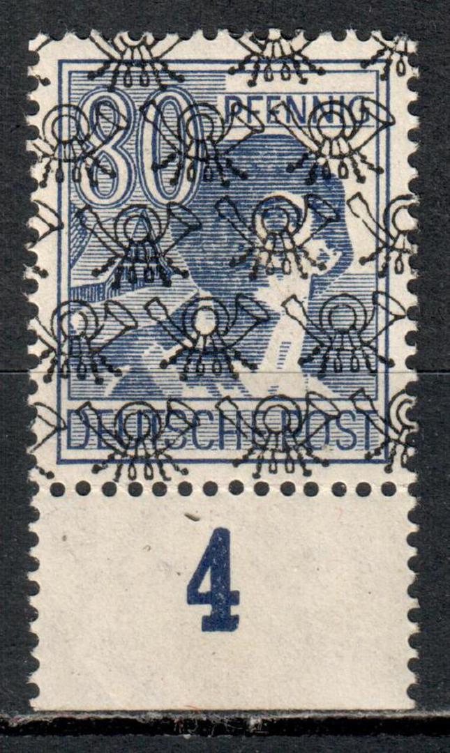 GERMANY Allied Occupation 1948 80 pf Grey-Blue with complete overprint A3 as listed by Stanley Gibbons. Overprint also complete image 0