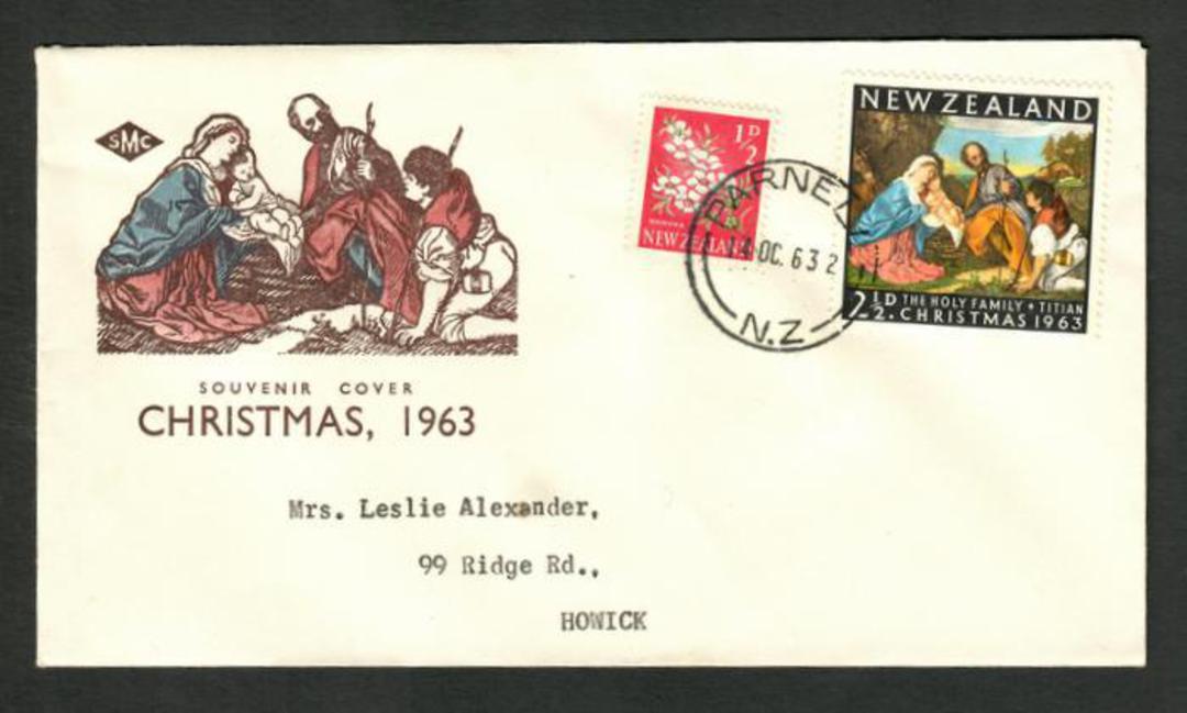 NEW ZEALAND 1963 Christmas on illustrated first day cover. - 35091 - FDC image 0