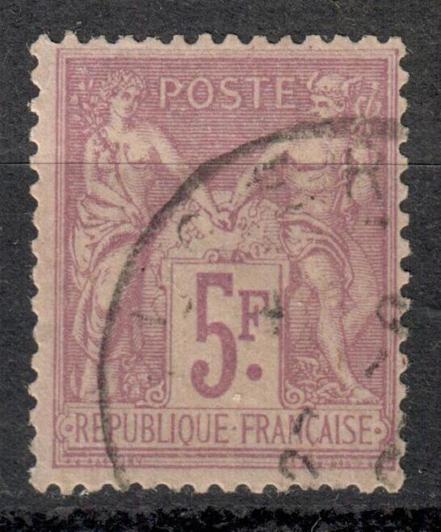 FRANCE 1876 5 francs Mauve on pale lilac. Nice copy. Good perfs. - 71069 - FU image 0