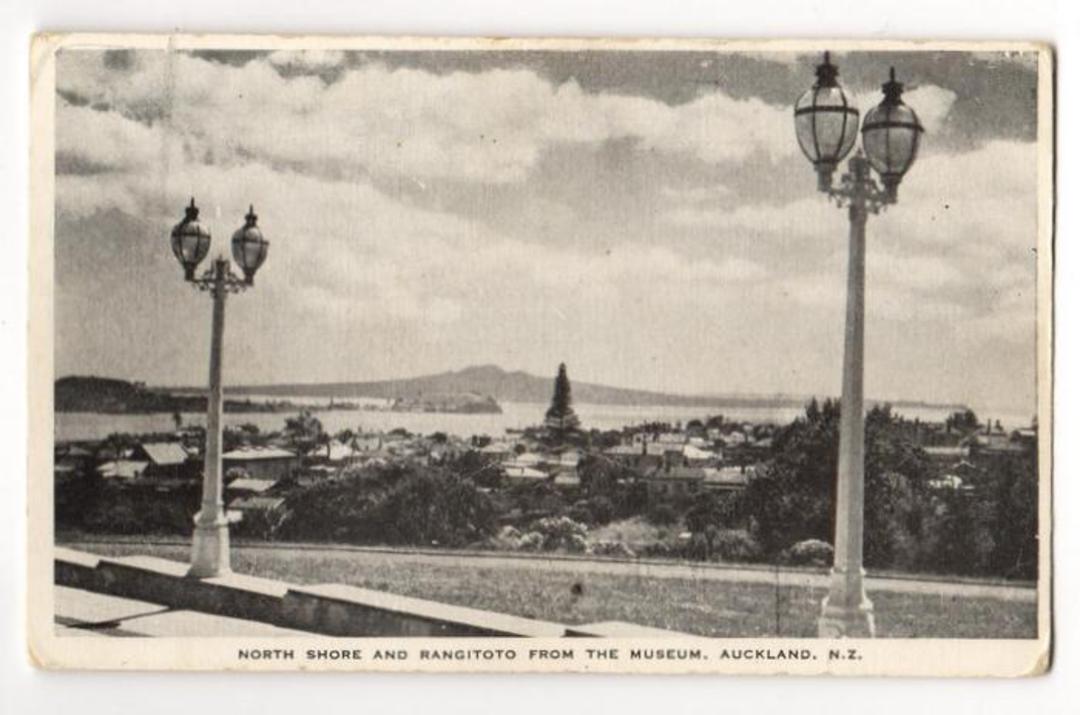 Postcard of North Shore and Rangitoto from the Museum - 45558 - Postcard image 0