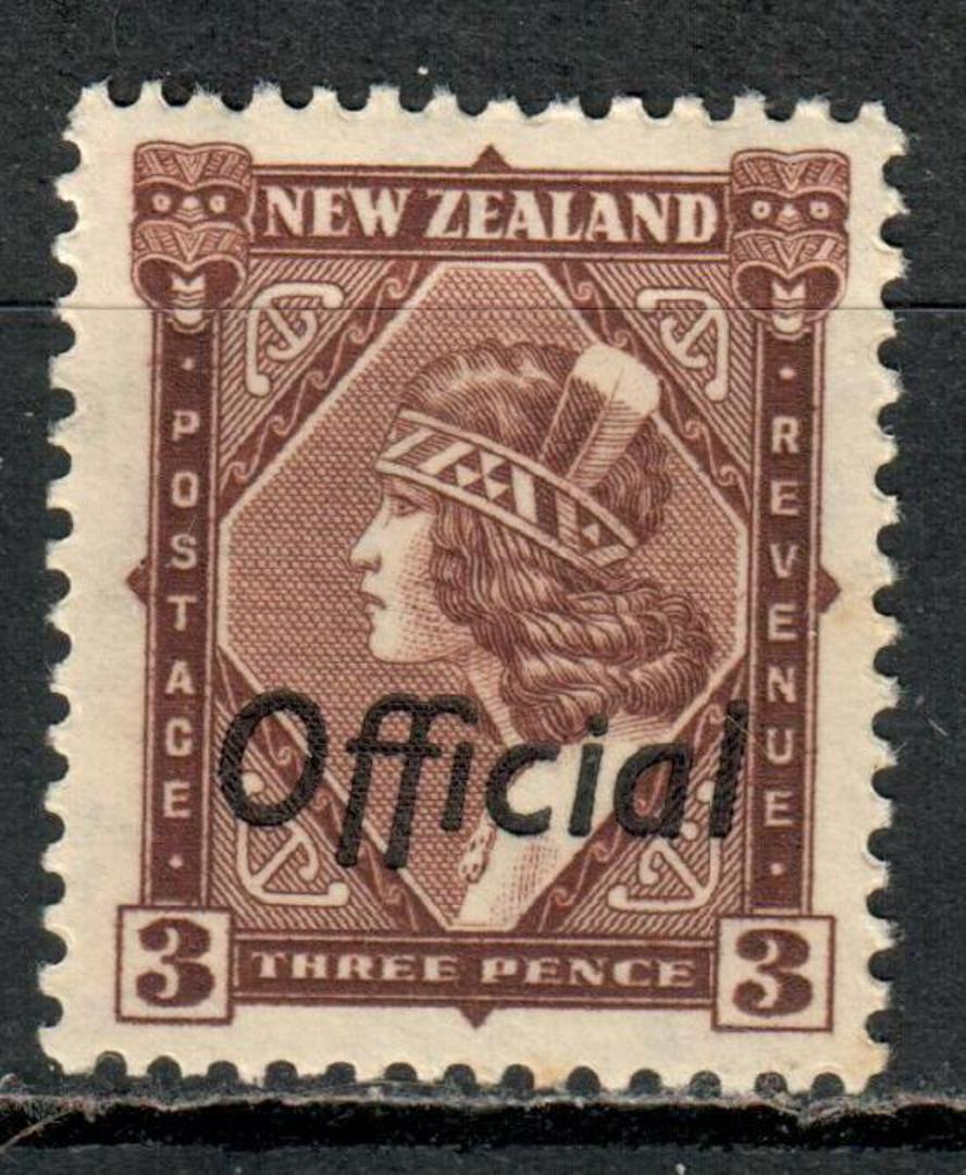 NEW ZEALAND 1935 Pictorial Official 3d Brown. - 177 - UHM image 0