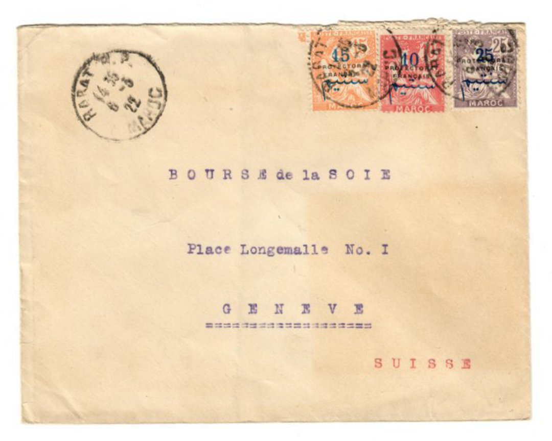 FRENCH MOROCCO 1922 Letter from Casablanca to Geneva. - 37727 - PostalHist image 0