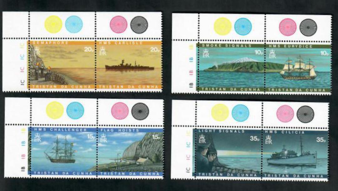 TRISTAN DA CUNHA 1997 Visual Communications. Set of 8 in joined pairs. - 21559 - UHM image 0