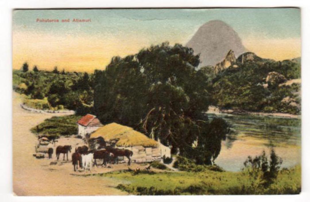 Coloured postcard of Pohutoroa and Atiamuri. - 45683 - Postcard image 0