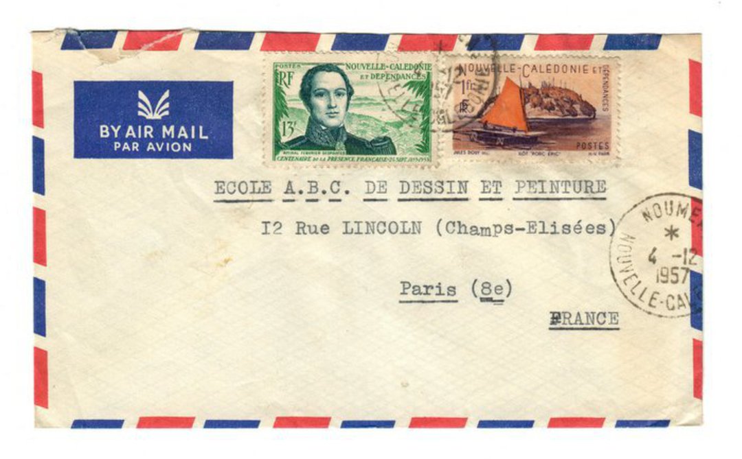 NEW CALEDONIA 1957 Airmail Letter from Noumea to Paris. - 37867 - PostalHist image 0
