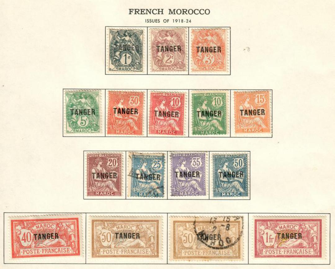 FRENCH POST OFFICES IN TANGIER 1918 Definitives. Set of 16 to the 1fr. - 56041 - Mixed image 0