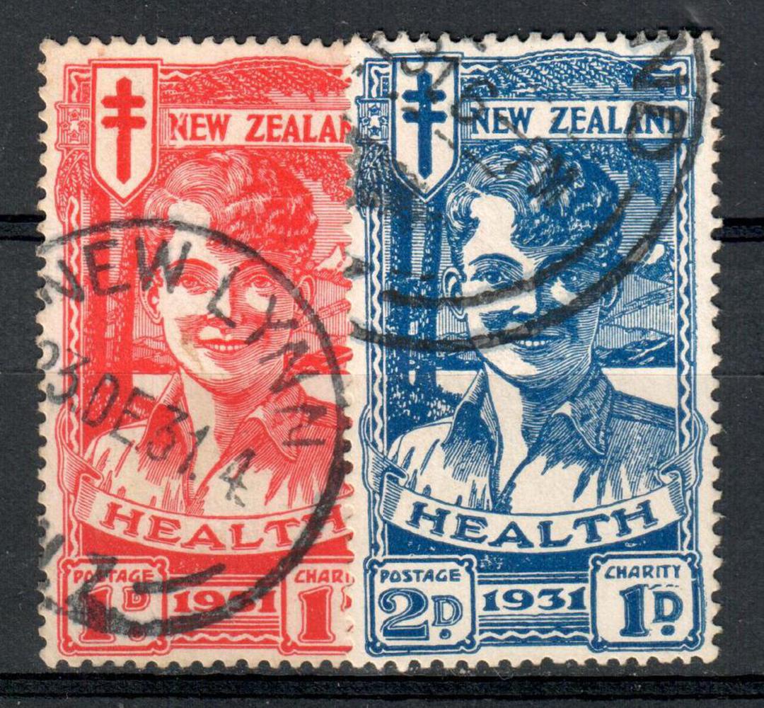NEW ZEALAND 1931 Health. Set of 2. Circular cancels a little heavy but genuine. - 20646 - Used image 0