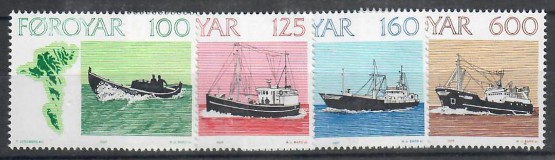FAROE ISLANDS 1977 Fishing Vessels. Set of 4. - 22178 - UHM image 0