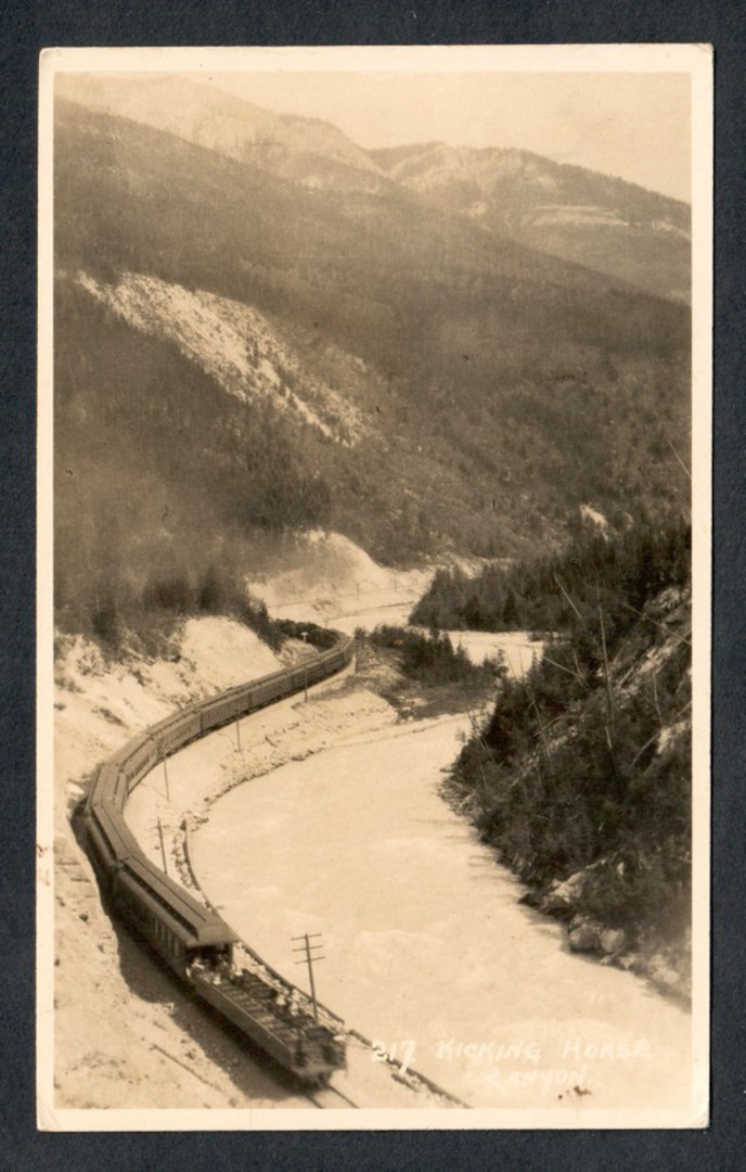 CANADA Real Photograph of CPR Kicking Horse Canyon. - 40517 - Postcard image 0
