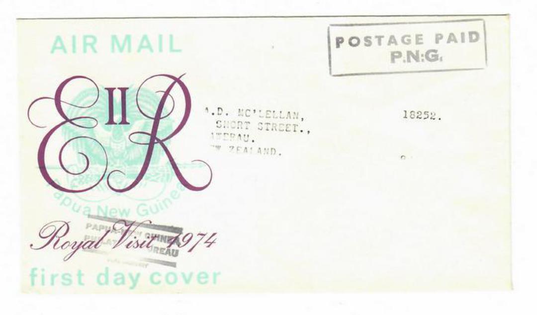 PAPUA NEW GUINEA 1974 Cover to New Zealand With POSTAGE PAID PAPUA NEW GUINEA cachet. - 30543 - PostalHist image 0