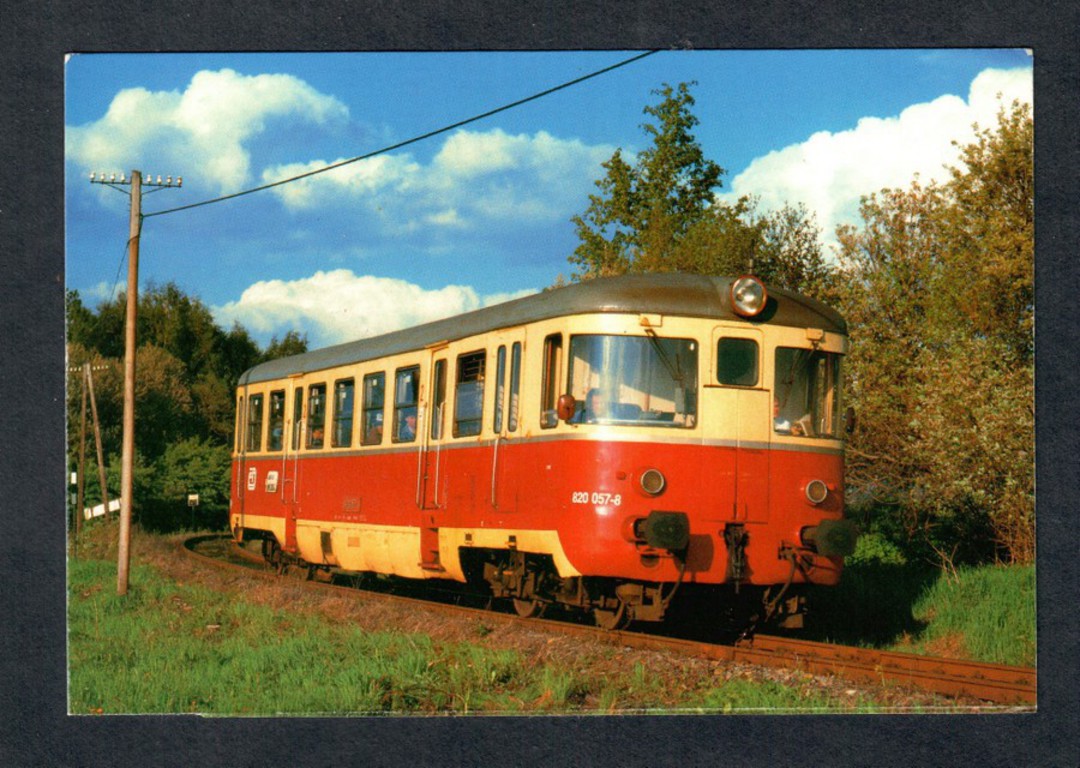 CZECHOSLOVAKIA Coloured postcard of 820 057-8 na Trati Krazny Jez-Chodov. - 40534 - Postcard image 0