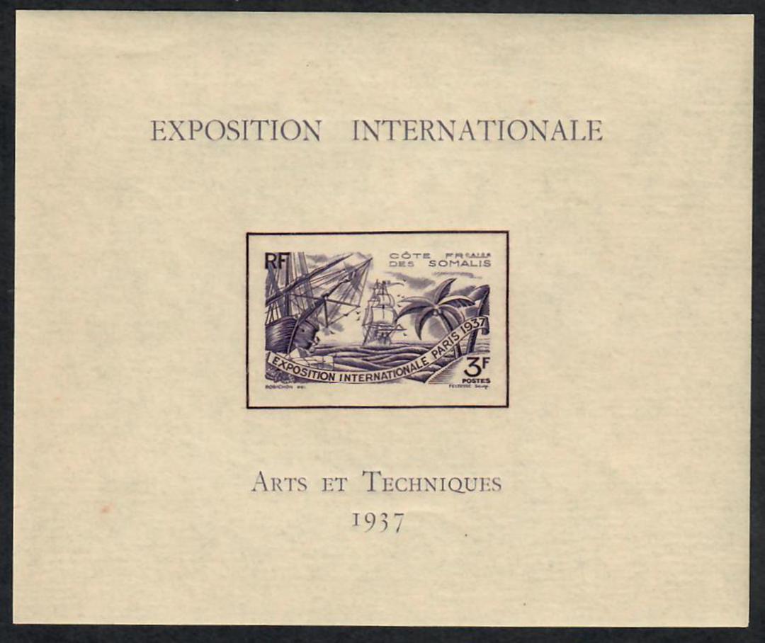 FRENCH FRENCH SOMALI COAST COAST 1937 International Exhibition. Miniature sheet. - 23707 - UHM image 0