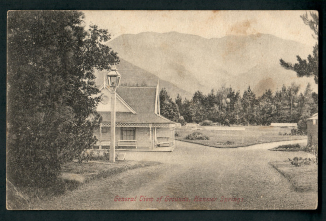 Postcard. General view of Grounds Hanmer Springs. - 48295 - Postcard image 0