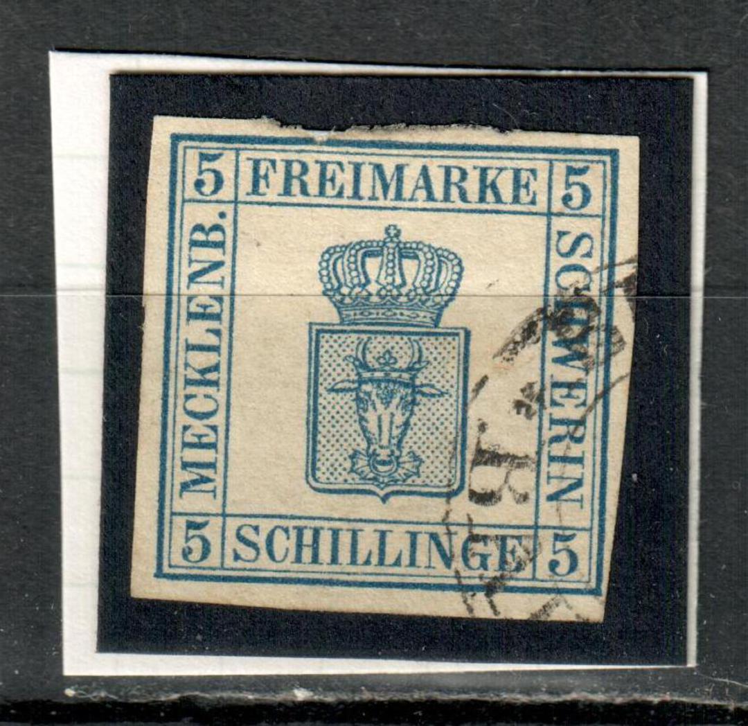 MECKLENBURG-SCHWERIN 1856 Definitive 5s Blue. From the collection of H Pies-Lintz. - 76997 - FU image 0