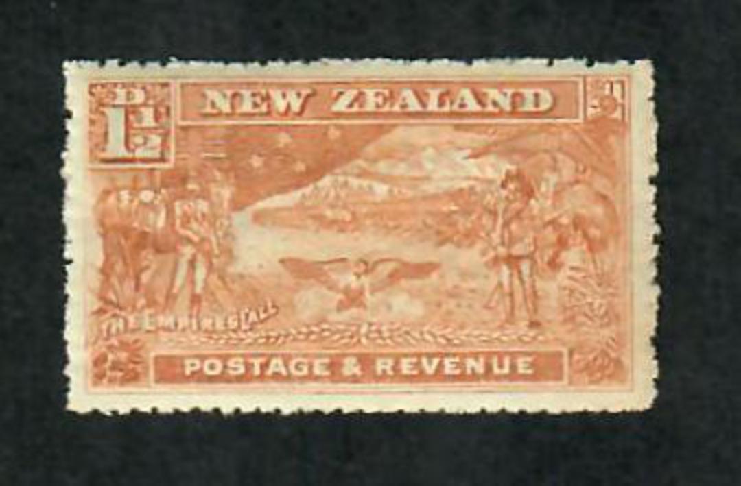 NEW ZEALAND 1898 Pictorial 1½d Chestnut. Perf 14. Re-entry on Row 2/12. A major re-entry. - 79733 - UHM image 0